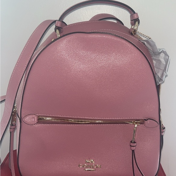 Coach Pink Leather Backpack - Picture 1 of 5
